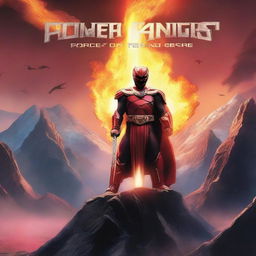 A flaming sword embedded in a mountain, with the title 'Power Rangers Force of Light' and the word 'BELLUM'