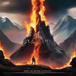 A flaming sword embedded in a mountain, with the title 'Power Rangers' and the word 'BELLUM'