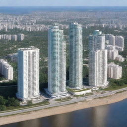 A promotional image for new residential developments in Khabarovsk