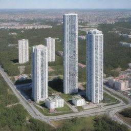 A promotional image for new residential developments in Khabarovsk