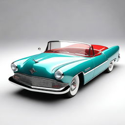 A modern car designed with a 1950s aesthetic