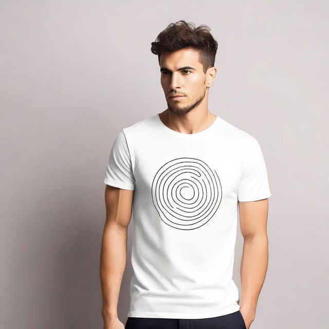 A stylish T-shirt design featuring a modern and clean look