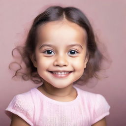 Create an image of a child posing for a photo