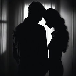 A dark and moody scene depicting a couple's infidelity