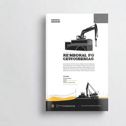 Create a cover page for an industrial reservoir contracting establishment