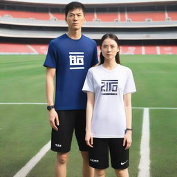 A high-quality sports t-shirt designed for athletes with the word '楊氏' prominently displayed on the front