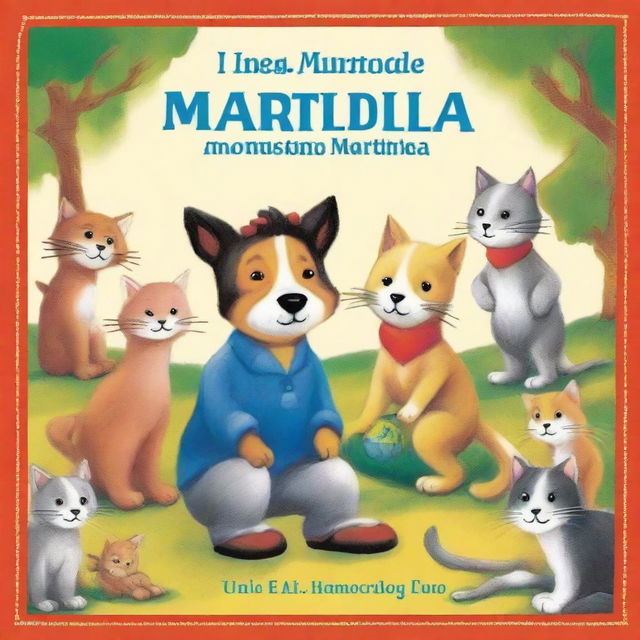 Una portada de libro titulada 'Los mundos de Martín: La escuela de mascotas'