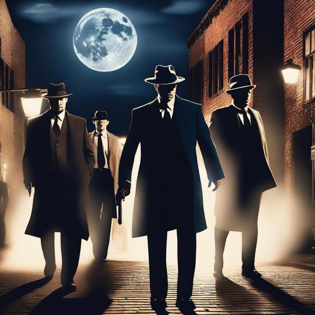 A dramatic shootout between lawyers and mobsters under the moonlight