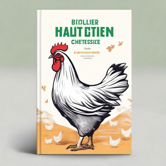 Create a book cover for a publication about broiler chicken diseases