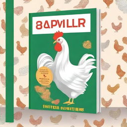 Create a book cover for a publication about broiler chicken diseases