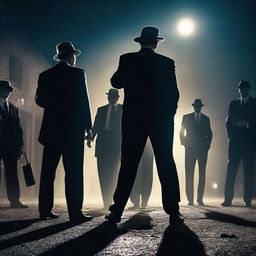 A dramatic shootout between lawyers and mobsters under the moonlight