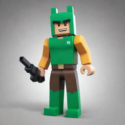 An exceptional fusion of characters from Roblox, Minecraft, Fortnite, and Lego, combining the distinctive features and styles from each iconic game into a single imaginative character.