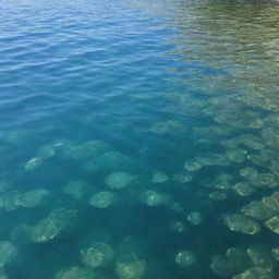 An image detailing the mesmerizing beauty of pristine water, sparkling under the sunlight.