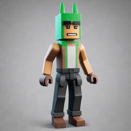 A creative fusion of characters from Roblox, Minecraft, Fortnite, Lego, and Nintendo, amalgamating the distinctive features and styles of each iconic game into one exceptional and unique character.