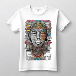 A stylish and trendy T-shirt design featuring a unique and eye-catching graphic