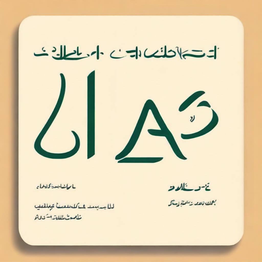 Create a book title page for a math solution book in Urdu