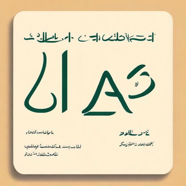 Create a book title page for a math solution book in Urdu