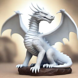 A large, ancient white dragon with a wise and regal appearance