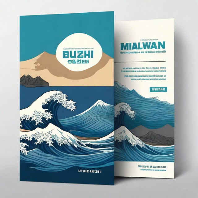 Create a front and back book cover with the title 'Melawan Ombak Kehidupan'