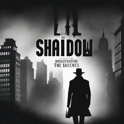 Create a suspense fiction thriller book cover titled 'THE SHADOW THE SHADOW'