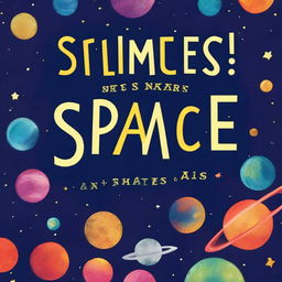 Design an engaging book cover for a science book titled 'The Wonders of Space'