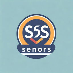 A vibrant school-themed logo with the words 'Seniors 2025', embodying a blend of academia and youthful energy.