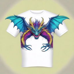 A stylish t-shirt design featuring a unique and creative graphic of a dragon named Geragas