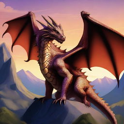 A high-quality digital illustration of a majestic dragon named Geragas