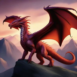 A high-quality digital illustration of a majestic dragon named Geragas