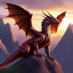 A high-quality digital illustration of a majestic dragon named Geragas