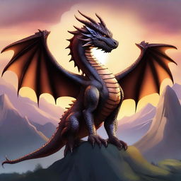 A high-quality digital illustration of a majestic dragon named Geragas