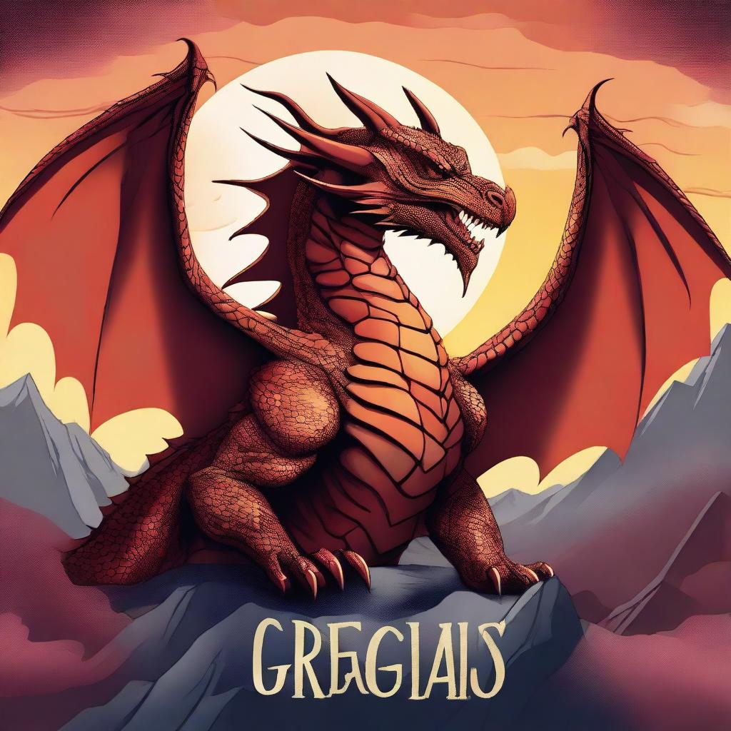 A high-quality digital illustration of a majestic dragon named Geragas