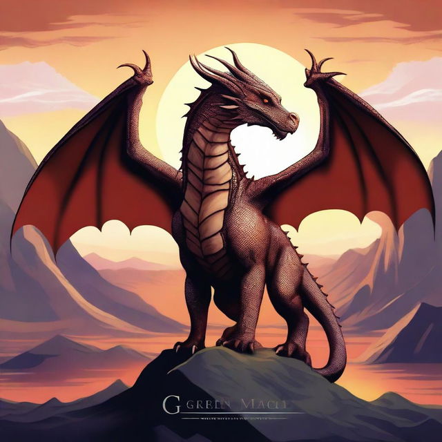 A high-quality digital illustration of a majestic dragon named Geragas