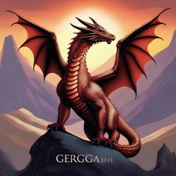 A high-quality digital illustration of a majestic dragon named Geragas