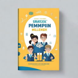 A book cover design for a book titled 'Strategi Pemimpin Milenial'