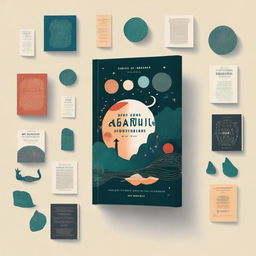 Create a book cover inspired by authors like Gabriel García Márquez or Haruki Murakami, featuring magical or surreal elements