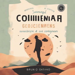 Create a book cover with the title 'Uma jornada de conhecimento e coragem' and the author's name 'Bruno Otávio'