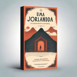 Create a book cover with the title 'Uma jornada de conhecimento e coragem' and the author's name 'Bruno Otávio'