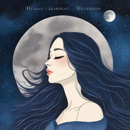 The cover features a deep, starry night sky with a full moon as the central element