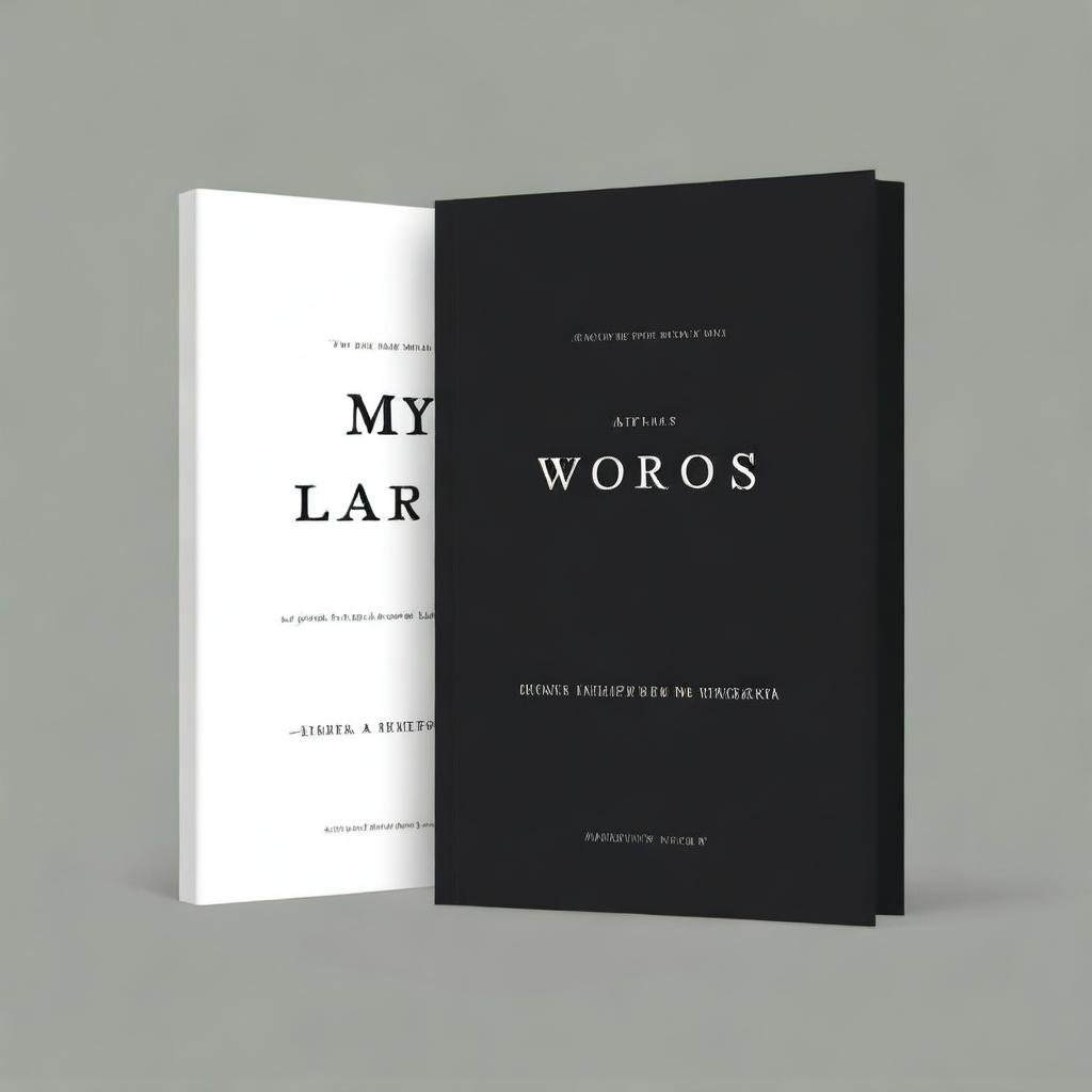 Create a book cover titled 'My Last Words' with the author's name Savern S