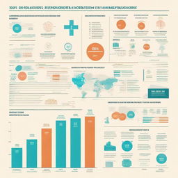 A detailed infographic showing the correlation between state medical expenditure and its impact on the human development index (HDI)