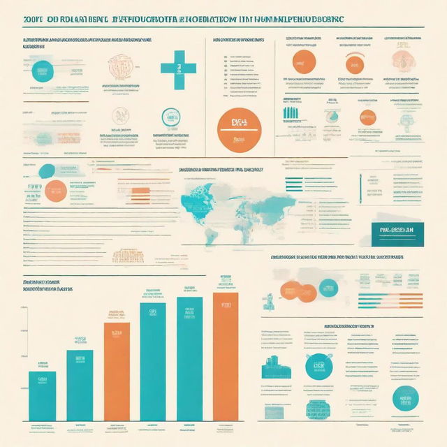 A detailed infographic showing the correlation between state medical expenditure and its impact on the human development index (HDI)