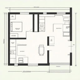 A detailed floor plan of a one-bedroom country house measuring 7 meters by 4 meters, including a gallery