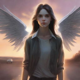 A young woman with angelic powers, searching for her identity and purpose