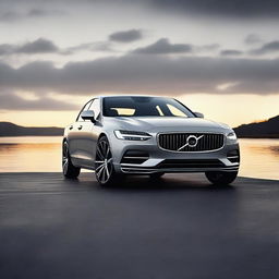 A sleek and modern Volvo S90 coupe, showcasing its elegant design and luxurious features