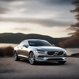 A sleek and modern Volvo S90 coupe, showcasing its elegant design and luxurious features