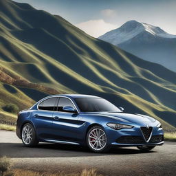 A beautiful Alfa Romeo Giulia 2-door coupe, showcasing its elegant and sporty design