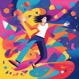 A vibrant and dynamic illustration representing ADHD