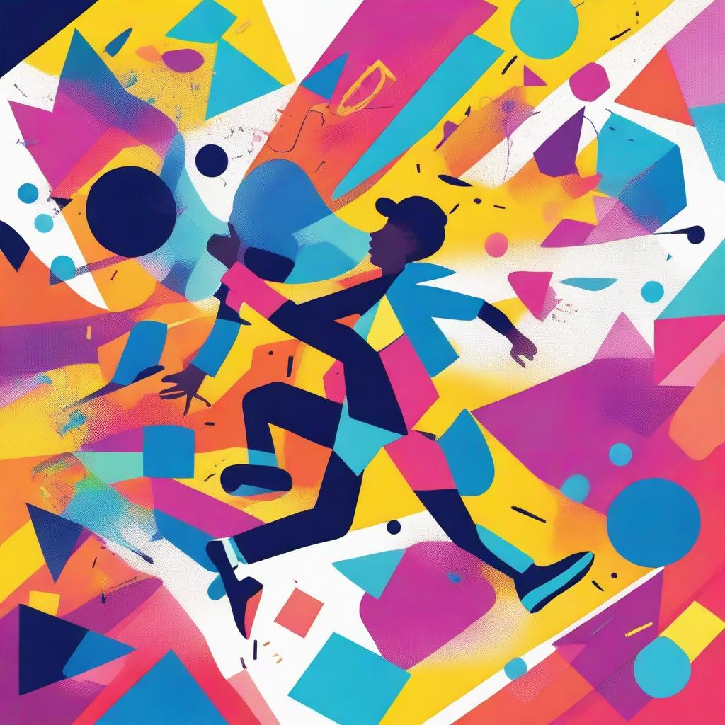 A vibrant and dynamic illustration representing ADHD