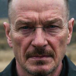 An intense and poignant moment featuring Walter White from Breaking Bad, his face wet with tears, showcasing a side rarely seen of his character and adding a depth of emotion.